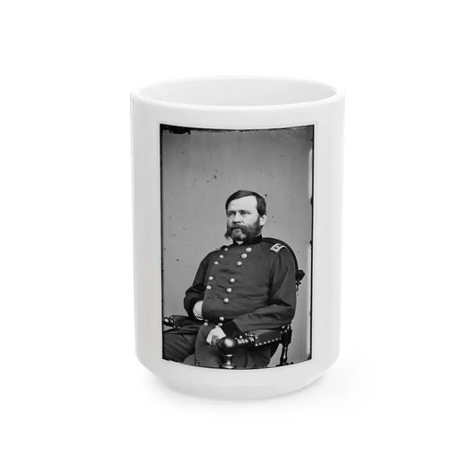 Portrait Of Maj. Gen. William B. Franklin, Officer Of The Federal Army (U.S. Civil War) White Coffee Mug 15oz - Go Mug Yourself