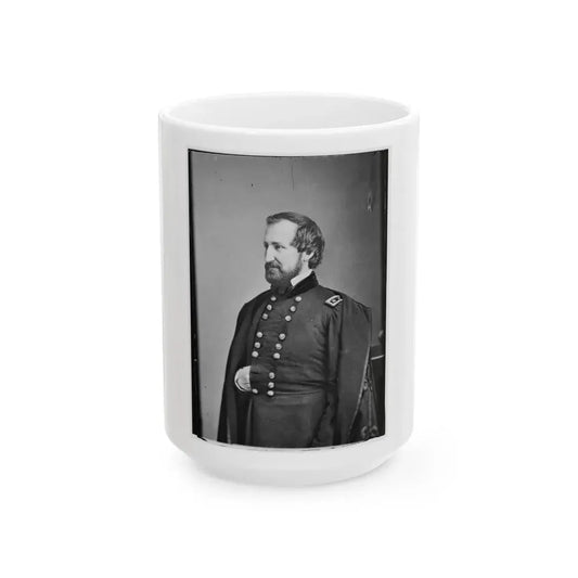 Portrait Of Maj. Gen. William S. Rosecrans, Officer Of The Federal Army (U.S. Civil War) White Coffee Mug 15oz - Go Mug Yourself