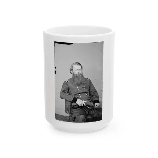Portrait Of Maj. Gen. William W. Belknap, Officer Of The Federal Army (U.S. Civil War) White Coffee Mug 15oz - Go Mug Yourself