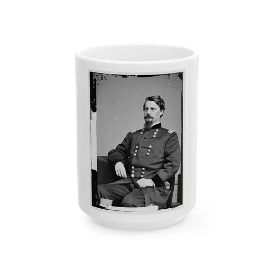 Portrait Of Maj. Gen. Winfield S. Hancock, Officer Of The Federal Army (U.S. Civil War) White Coffee Mug 15oz - Go Mug Yourself