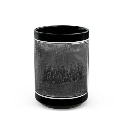 Portrait Of Maj. Gen. Alfred Pleasonton, Officer Of The Federal Army, And Staff, Warrenton, Va. (U.S. Civil War) Black Coffee Mug-15oz-Go Mug Yourself