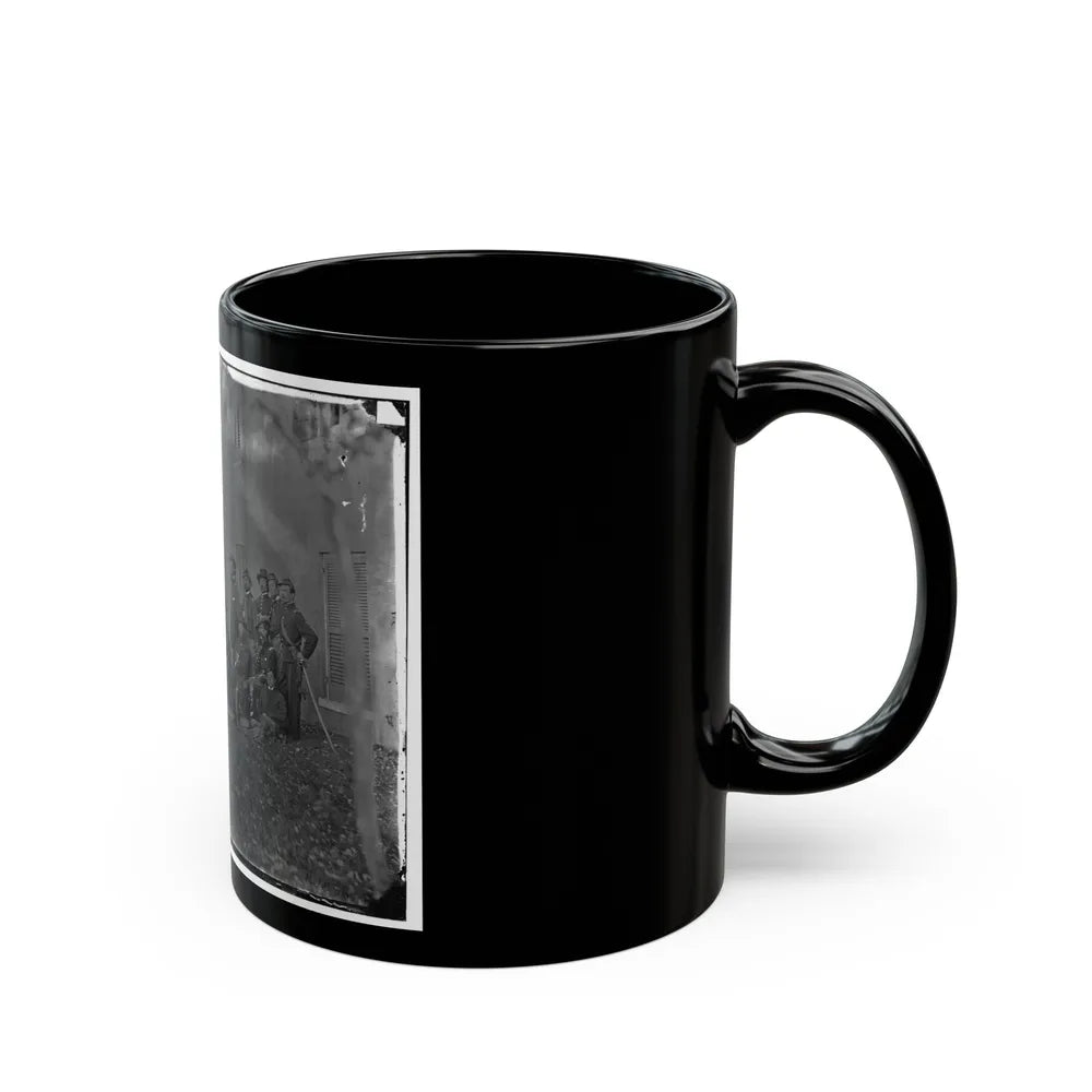 Portrait Of Maj. Gen. Alfred Pleasonton, Officer Of The Federal Army, And Staff, Warrenton, Va. (U.S. Civil War) Black Coffee Mug-Go Mug Yourself