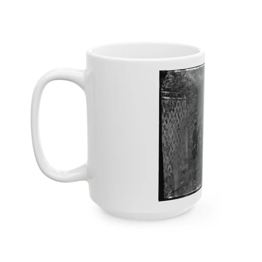 Portrait Of Maj. Gen. Alfred Pleasonton, Officer Of The Federal Army, And Staff, Warrenton, Va. (U.S. Civil War) White Coffee Mug-Go Mug Yourself