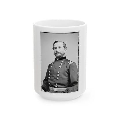 Portrait Of Maj. Gen. Alfred Pleasonton, Officer Of The Federal Army (U.S. Civil War) White Coffee Mug-15oz-Go Mug Yourself