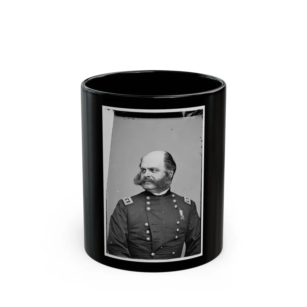 Portrait Of Maj. Gen. Ambrose E. Burnside, Officer Of The Federal Army (U.S. Civil War) Black Coffee Mug-11oz-Go Mug Yourself