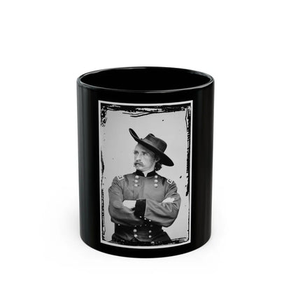 Portrait Of Maj. Gen. (As Of Apr. 15, 1865) George A. Custer, Officer Of The Federal Army (U.S. Civil War) Black Coffee Mug-11oz-Go Mug Yourself