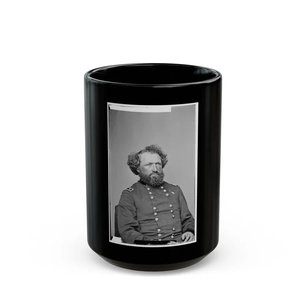 Portrait Of Maj. Gen. (As Of Aug. 21, 1865) Mortimer D. Leggett, Officer Of The Federal Army (U.S. Civil War) Black Coffee Mug-15oz-Go Mug Yourself