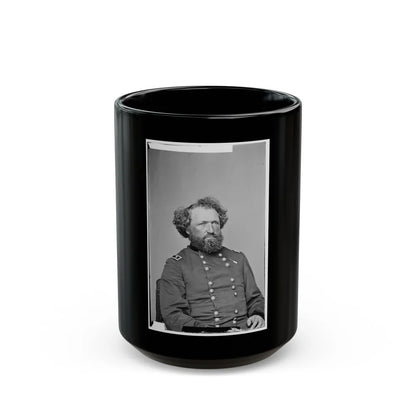 Portrait Of Maj. Gen. (As Of Aug. 21, 1865) Mortimer D. Leggett, Officer Of The Federal Army (U.S. Civil War) Black Coffee Mug-15oz-Go Mug Yourself