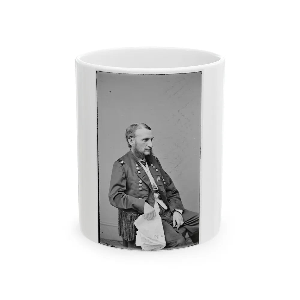 Portrait Of Maj. Gen. (As Of June 18, 1865) Judson Kilpatrick, Officer Of The Federal Army (U.S. Civil War) White Coffee Mug-11oz-Go Mug Yourself