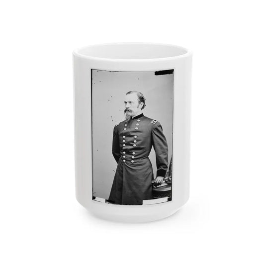 Portrait Of Maj. Gen. (As Of May 6, 1865) James H. Wilson, Officer Of The Federal Army (U.S. Civil War) White Coffee Mug-15oz-Go Mug Yourself