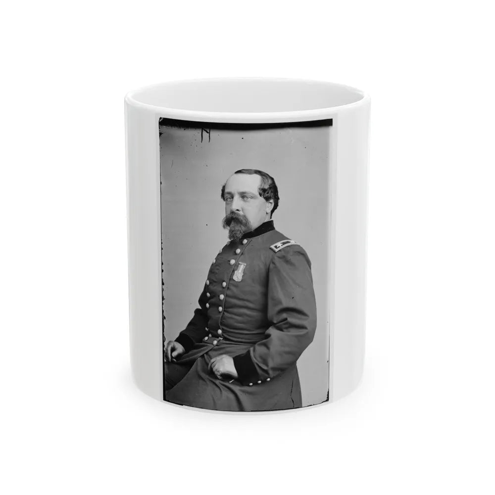 Portrait Of Maj. Gen. Edward Ferrero, Officer Of The Federal Army (U.S. Civil War) White Coffee Mug-11oz-Go Mug Yourself