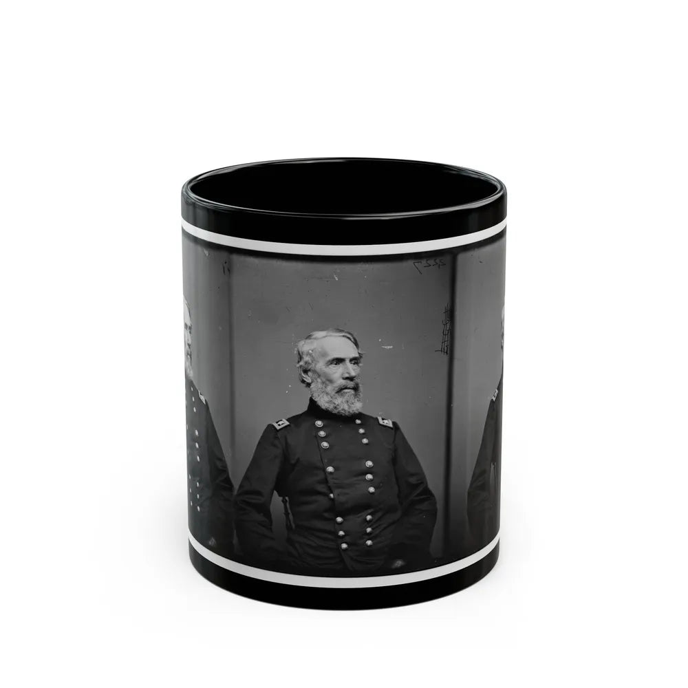 Portrait Of Maj. Gen. Edwin V. Sumner, Officer Of The Federal Army (U.S. Civil War) Black Coffee Mug-11oz-Go Mug Yourself