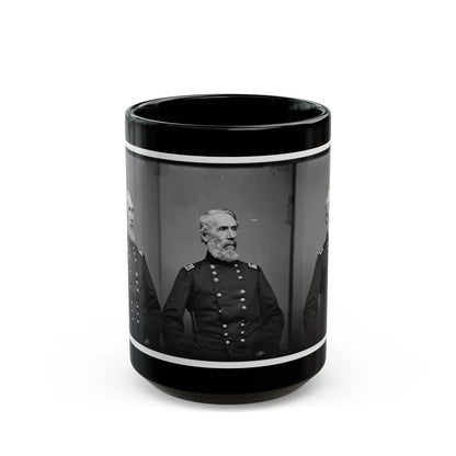 Portrait Of Maj. Gen. Edwin V. Sumner, Officer Of The Federal Army (U.S. Civil War) Black Coffee Mug-15oz-Go Mug Yourself