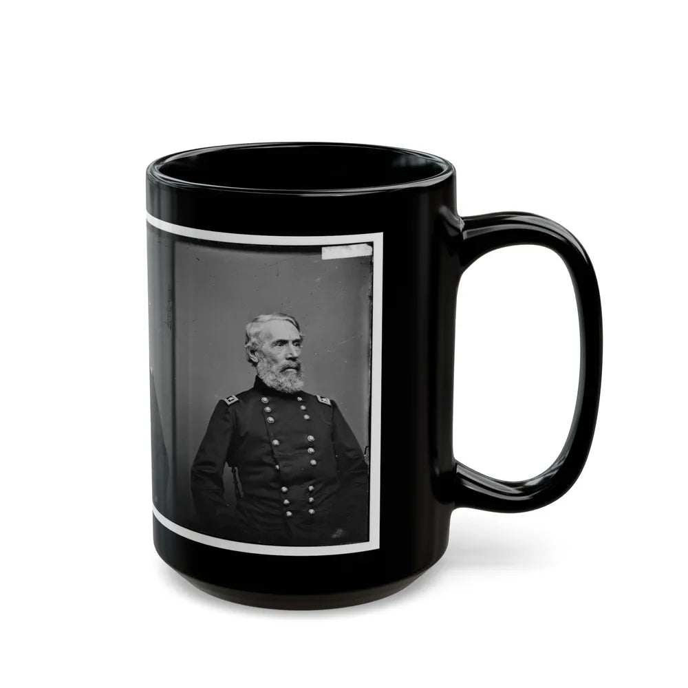 Portrait Of Maj. Gen. Edwin V. Sumner, Officer Of The Federal Army (U.S. Civil War) Black Coffee Mug-Go Mug Yourself