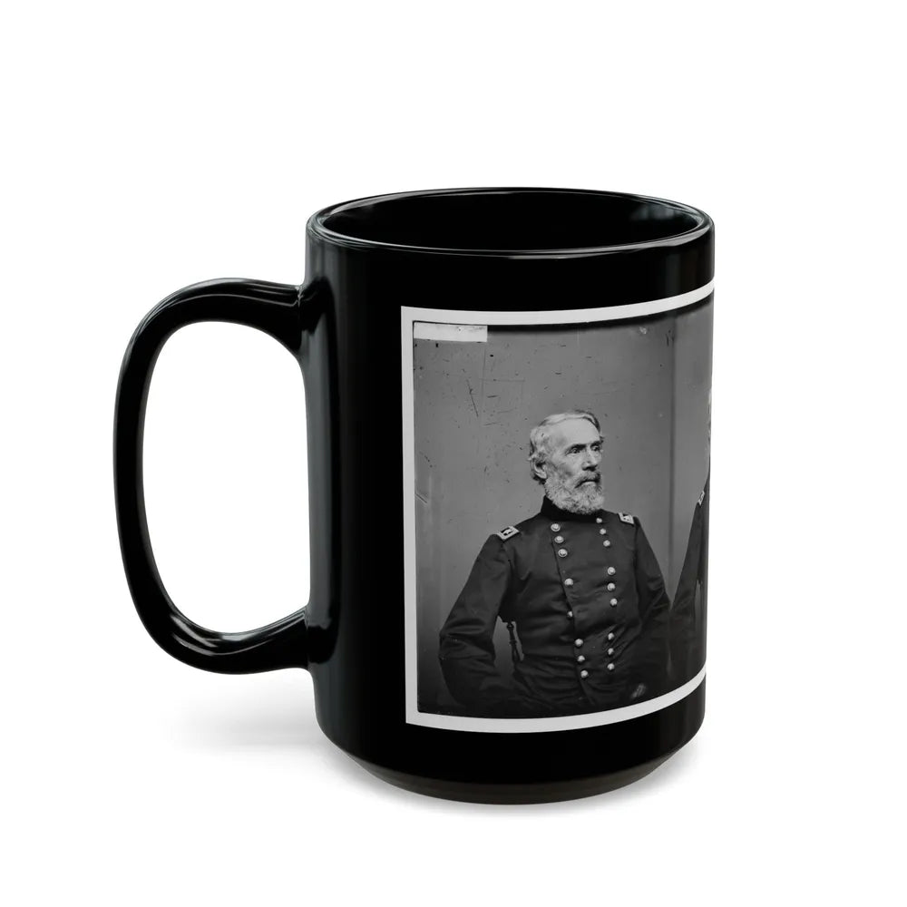 Portrait Of Maj. Gen. Edwin V. Sumner, Officer Of The Federal Army (U.S. Civil War) Black Coffee Mug-Go Mug Yourself