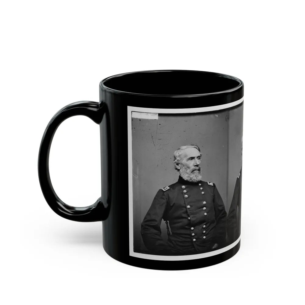 Portrait Of Maj. Gen. Edwin V. Sumner, Officer Of The Federal Army (U.S. Civil War) Black Coffee Mug-Go Mug Yourself