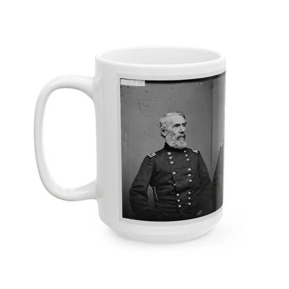 Portrait Of Maj. Gen. Edwin V. Sumner, Officer Of The Federal Army (U.S. Civil War) White Coffee Mug-Go Mug Yourself