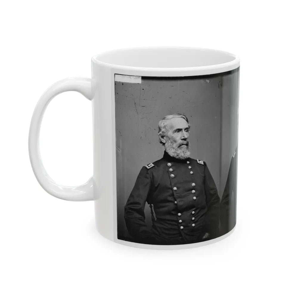 Portrait Of Maj. Gen. Edwin V. Sumner, Officer Of The Federal Army (U.S. Civil War) White Coffee Mug-Go Mug Yourself