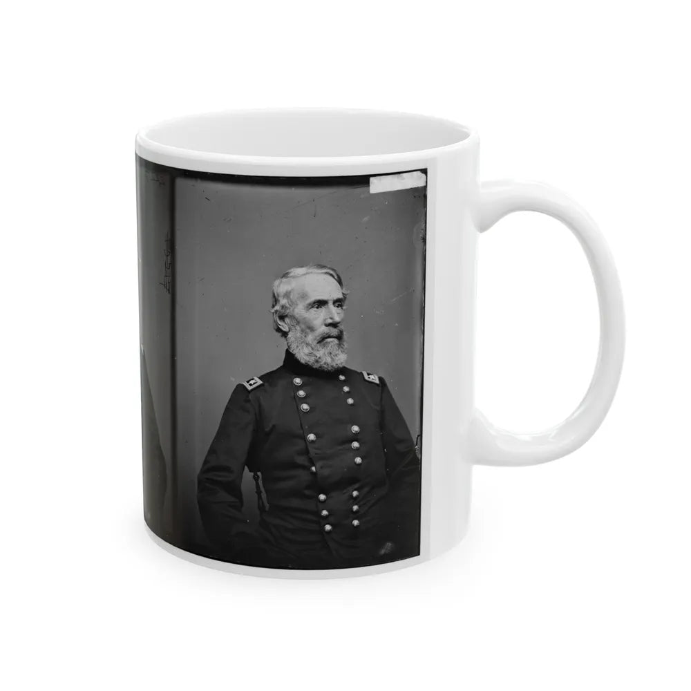 Portrait Of Maj. Gen. Edwin V. Sumner, Officer Of The Federal Army (U.S. Civil War) White Coffee Mug-Go Mug Yourself