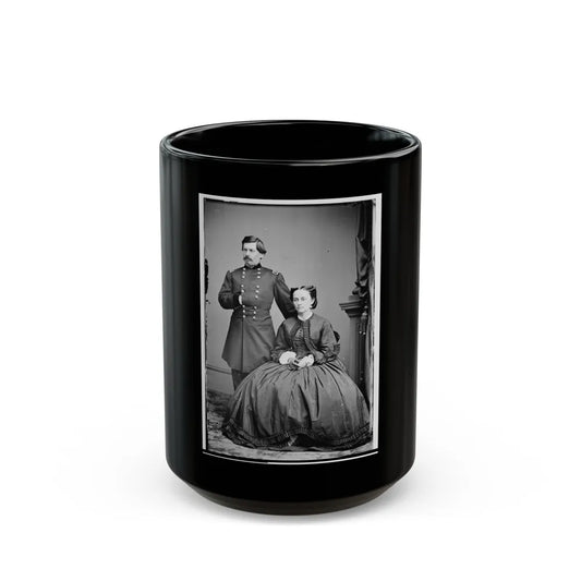 Portrait Of Maj. Gen. George B. Mcclellan, Officer Of The Federal Army, And His Wife, Ellen Mary Marcy (U.S. Civil War) Black Coffee Mug-15oz-Go Mug Yourself