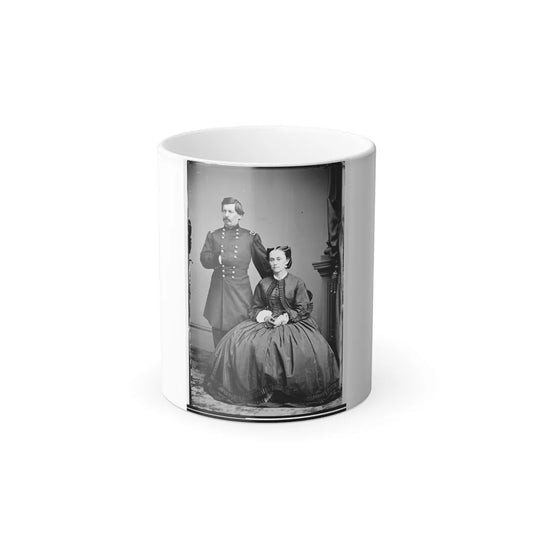 Portrait of Maj. Gen. George B. Mcclellan, Officer of the Federal Army, and His Wife, Ellen Mary Marcy (U.S. Civil War) Color Changing Coffee Mug 11oz-11oz-Go Mug Yourself