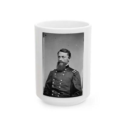 Portrait Of Maj. Gen. George Stoneman, Officer Of The Federal Army (U.S. Civil War) White Coffee Mug-15oz-Go Mug Yourself