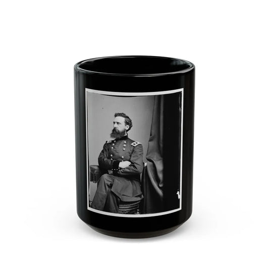 Portrait Of Maj. Gen. George Sykes, Officer Of The Federal Army (U.S. Civil War) Black Coffee Mug-15oz-Go Mug Yourself