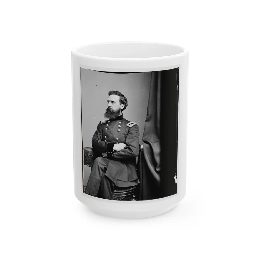 Portrait Of Maj. Gen. George Sykes, Officer Of The Federal Army (U.S. Civil War) White Coffee Mug-15oz-Go Mug Yourself