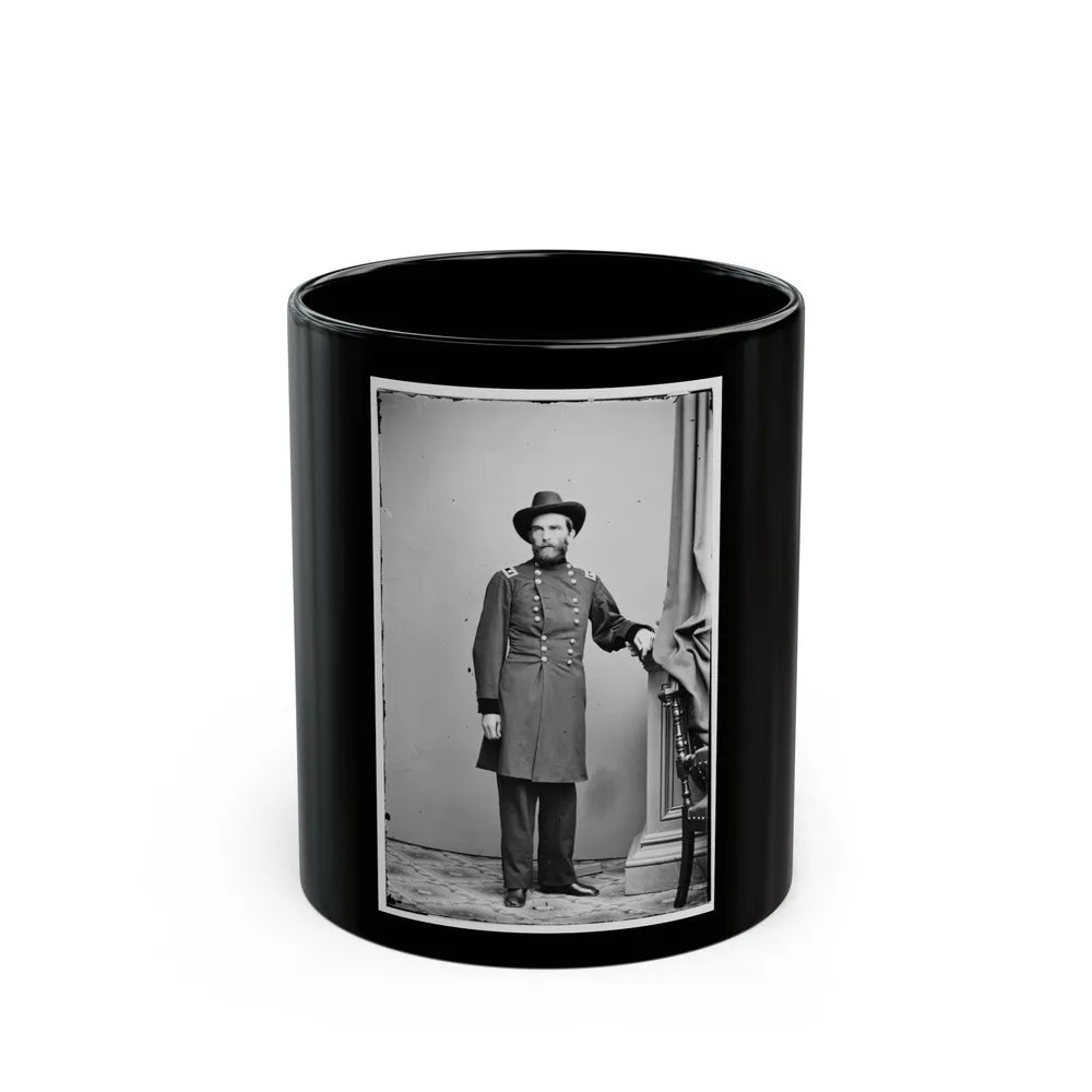 Portrait Of Maj. Gen. Grenville M. Dodge, Officer Of The Federal Army (U.S. Civil War) Black Coffee Mug-11oz-Go Mug Yourself