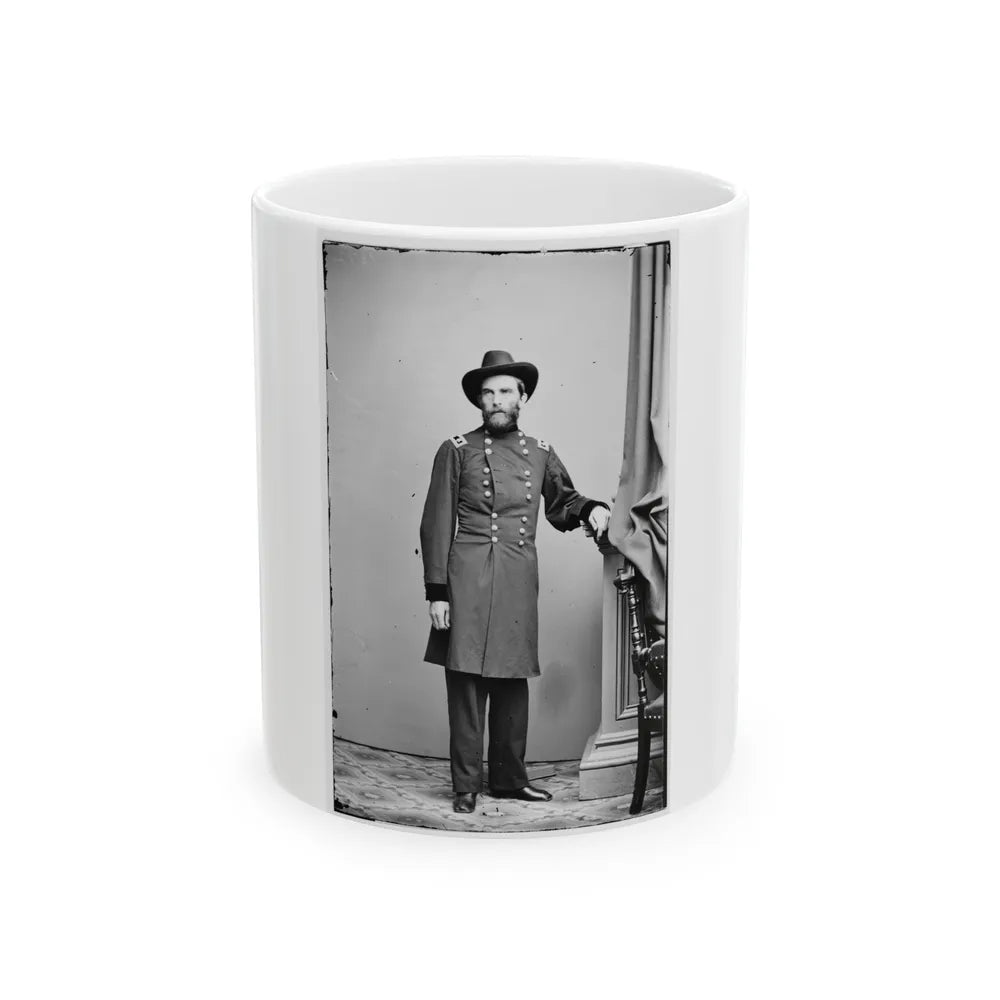 Portrait Of Maj. Gen. Grenville M. Dodge, Officer Of The Federal Army (U.S. Civil War) White Coffee Mug-11oz-Go Mug Yourself