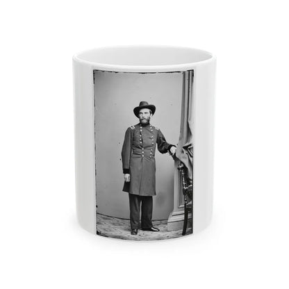 Portrait Of Maj. Gen. Grenville M. Dodge, Officer Of The Federal Army (U.S. Civil War) White Coffee Mug-11oz-Go Mug Yourself