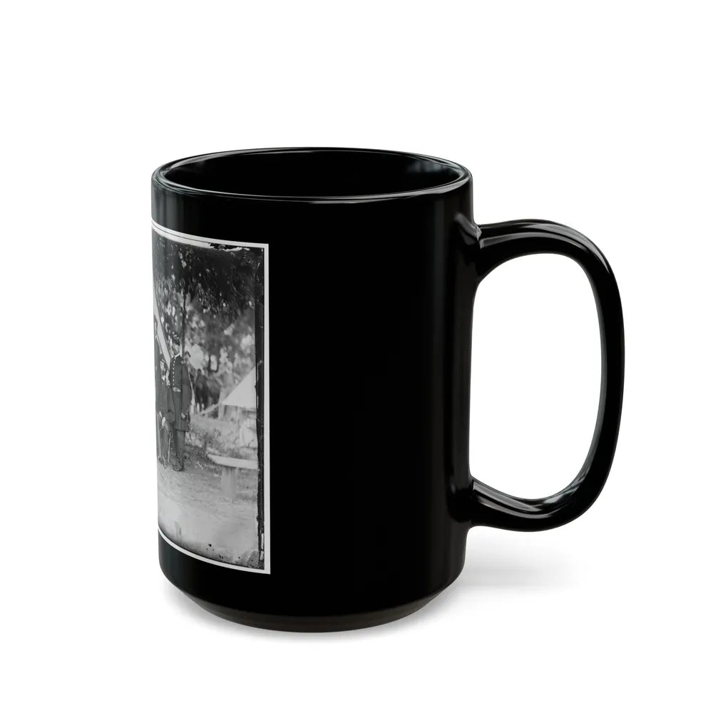 Portrait Of Maj. Gen. Jefferson Davis, Officer Of The Federal Army, And Staff, Washington, D.C. (U.S. Civil War) Black Coffee Mug-Go Mug Yourself
