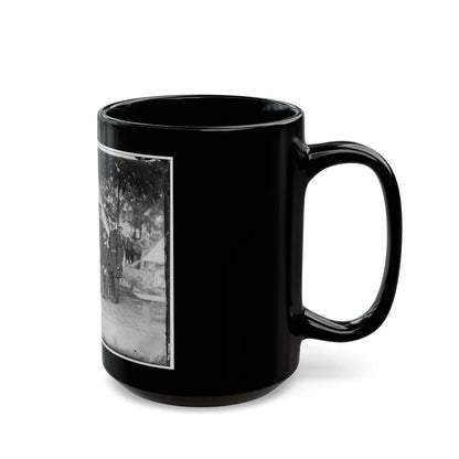 Portrait Of Maj. Gen. Jefferson Davis, Officer Of The Federal Army, And Staff, Washington, D.C. (U.S. Civil War) Black Coffee Mug-Go Mug Yourself