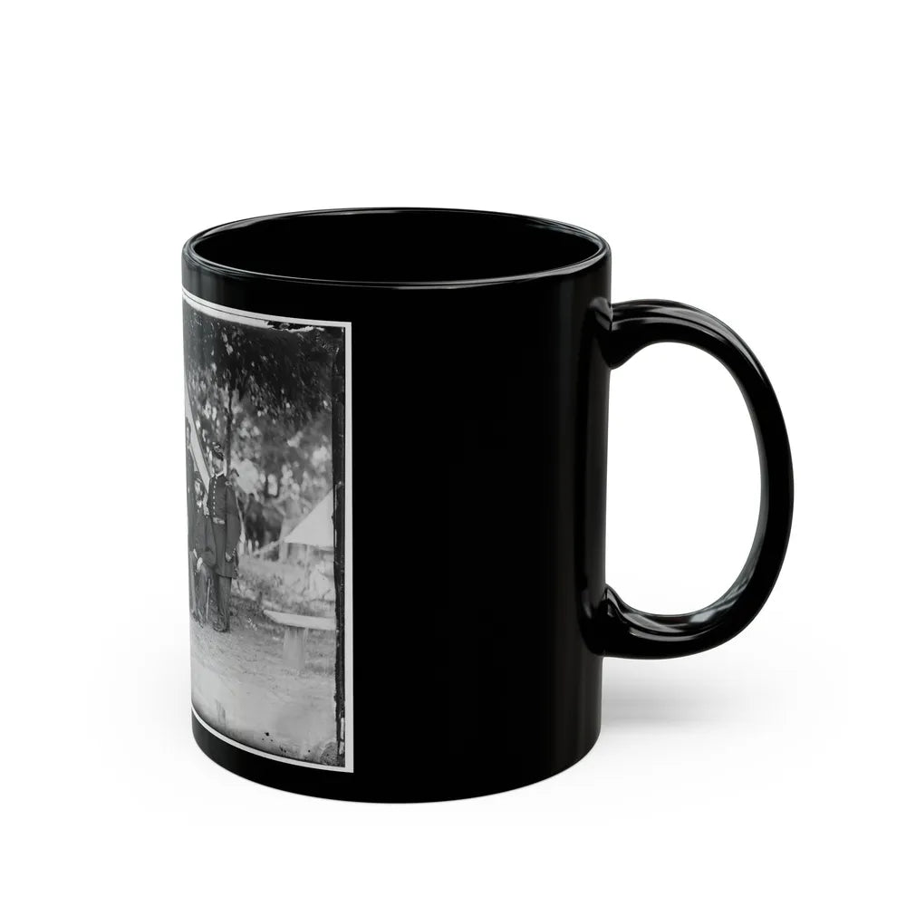 Portrait Of Maj. Gen. Jefferson Davis, Officer Of The Federal Army, And Staff, Washington, D.C. (U.S. Civil War) Black Coffee Mug-Go Mug Yourself