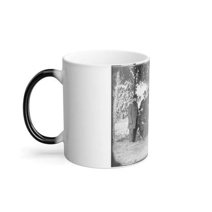 Portrait of Maj. Gen. Jefferson Davis, Officer of the Federal Army, and Staff, Washington, D.C. (U.S. Civil War) Color Changing Coffee Mug 11oz-Go Mug Yourself