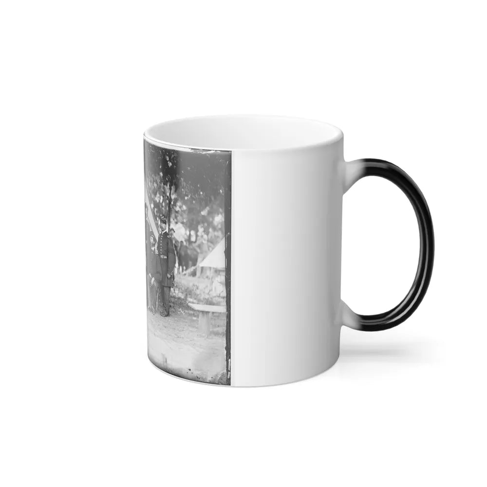 Portrait of Maj. Gen. Jefferson Davis, Officer of the Federal Army, and Staff, Washington, D.C. (U.S. Civil War) Color Changing Coffee Mug 11oz-Go Mug Yourself