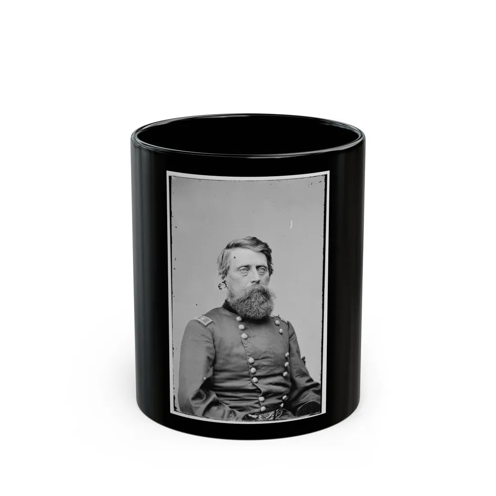 Portrait Of Maj. Gen. Jefferson Davis, Officer Of The Federal Army (U.S. Civil War) Black Coffee Mug-11oz-Go Mug Yourself