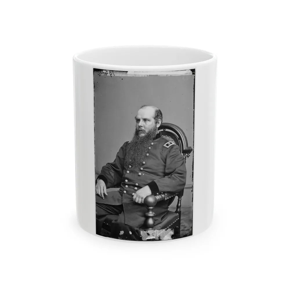 Portrait Of Maj. Gen. John M. Schofield, Officer Of The Federal Army (U.S. Civil War) White Coffee Mug-11oz-Go Mug Yourself