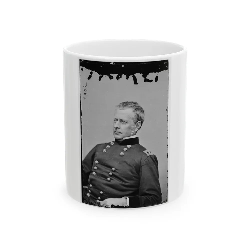 Portrait Of Maj. Gen. Joseph Hooker, Officer Of The Federal Army (U.S. Civil War) White Coffee Mug-11oz-Go Mug Yourself