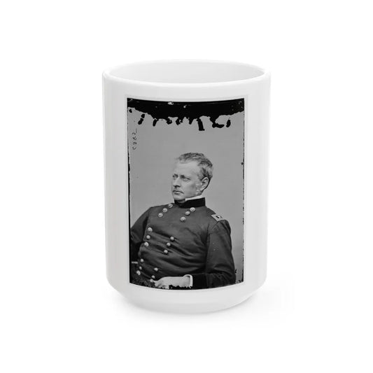 Portrait Of Maj. Gen. Joseph Hooker, Officer Of The Federal Army (U.S. Civil War) White Coffee Mug-15oz-Go Mug Yourself