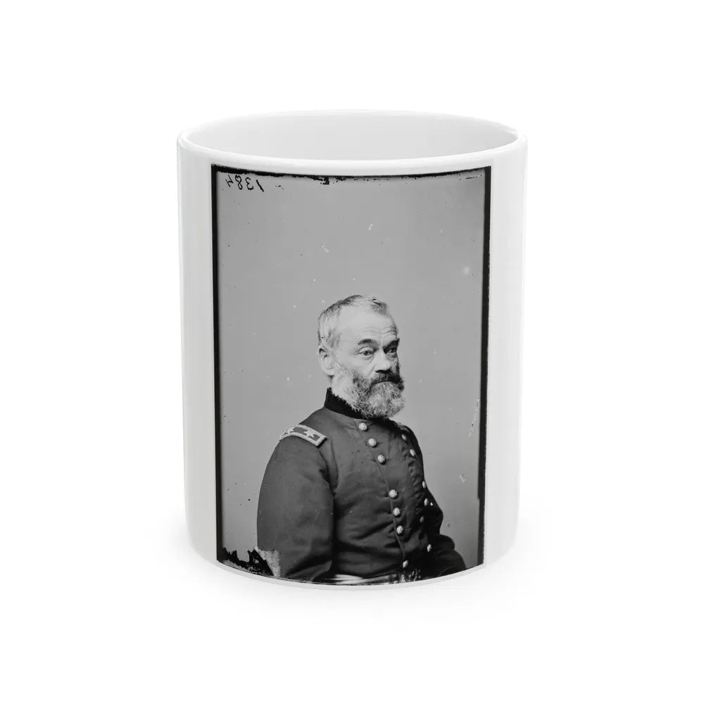 Portrait Of Maj. Gen. Samuel P. Heintzelman, Officer Of The Federal Army (U.S. Civil War) White Coffee Mug-11oz-Go Mug Yourself