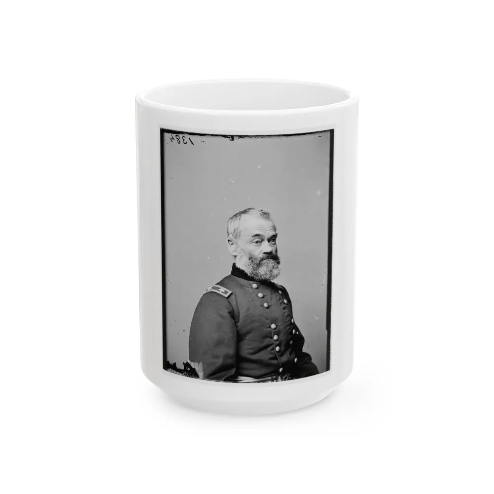 Portrait Of Maj. Gen. Samuel P. Heintzelman, Officer Of The Federal Army (U.S. Civil War) White Coffee Mug-15oz-Go Mug Yourself