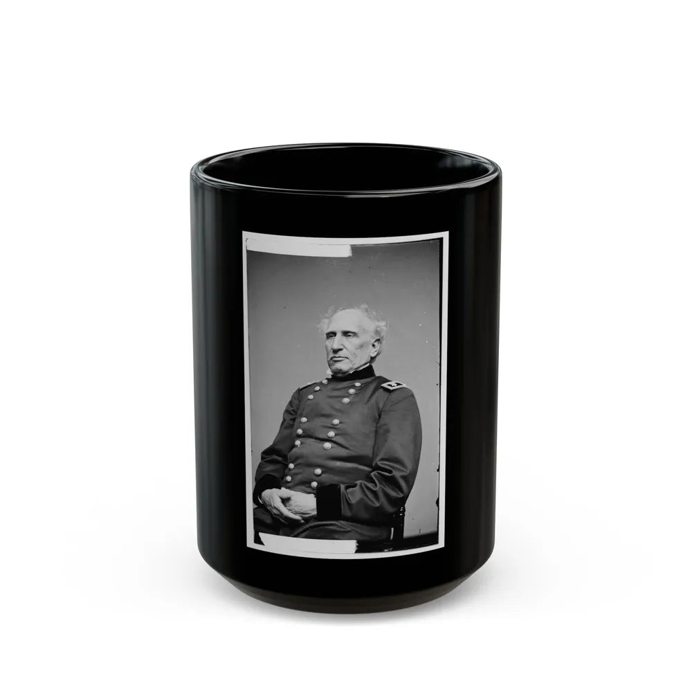 Portrait Of Maj. Gen. Silas Casey, Officer Of The Federal Army (U.S. Civil War) Black Coffee Mug-15oz-Go Mug Yourself