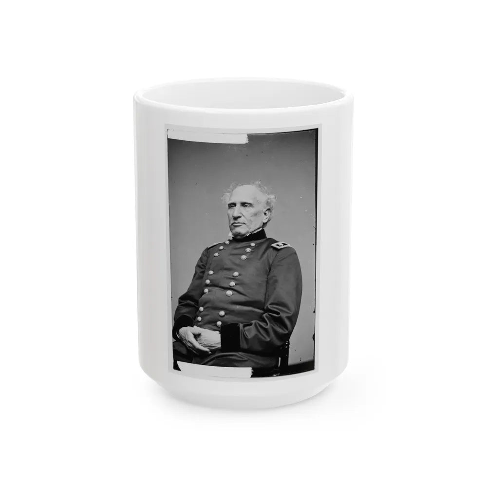 Portrait Of Maj. Gen. Silas Casey, Officer Of The Federal Army (U.S. Civil War) White Coffee Mug-15oz-Go Mug Yourself