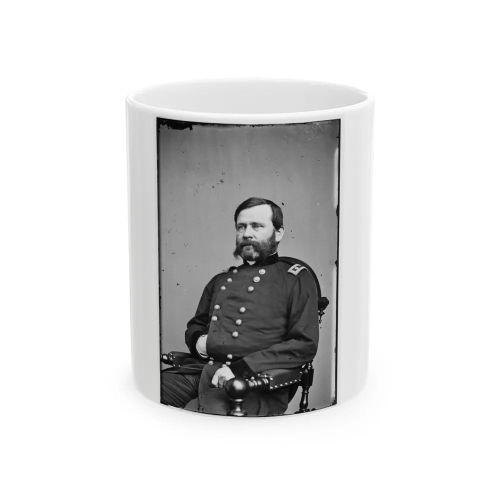 Portrait Of Maj. Gen. William B. Franklin, Officer Of The Federal Army (U.S. Civil War) White Coffee Mug-11oz-Go Mug Yourself