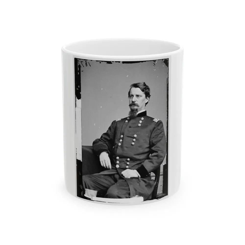 Portrait Of Maj. Gen. Winfield S. Hancock, Officer Of The Federal Army (U.S. Civil War) White Coffee Mug-11oz-Go Mug Yourself