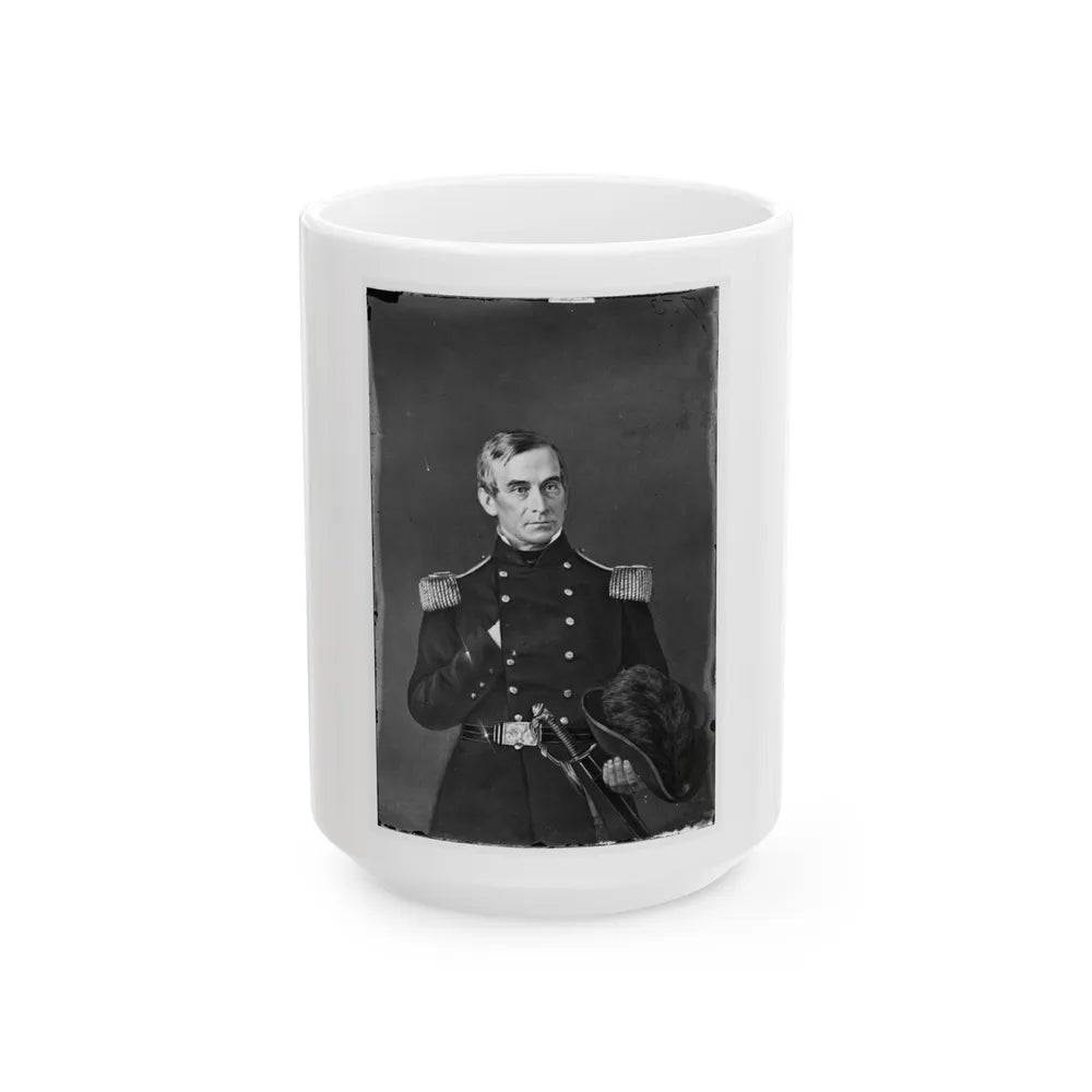 Portrait Of Maj. Robert Anderson (Brig. Gen. From May 15, 1861), Officer Of The Federal Army (U.S. Civil War) White Coffee Mug-15oz-Go Mug Yourself