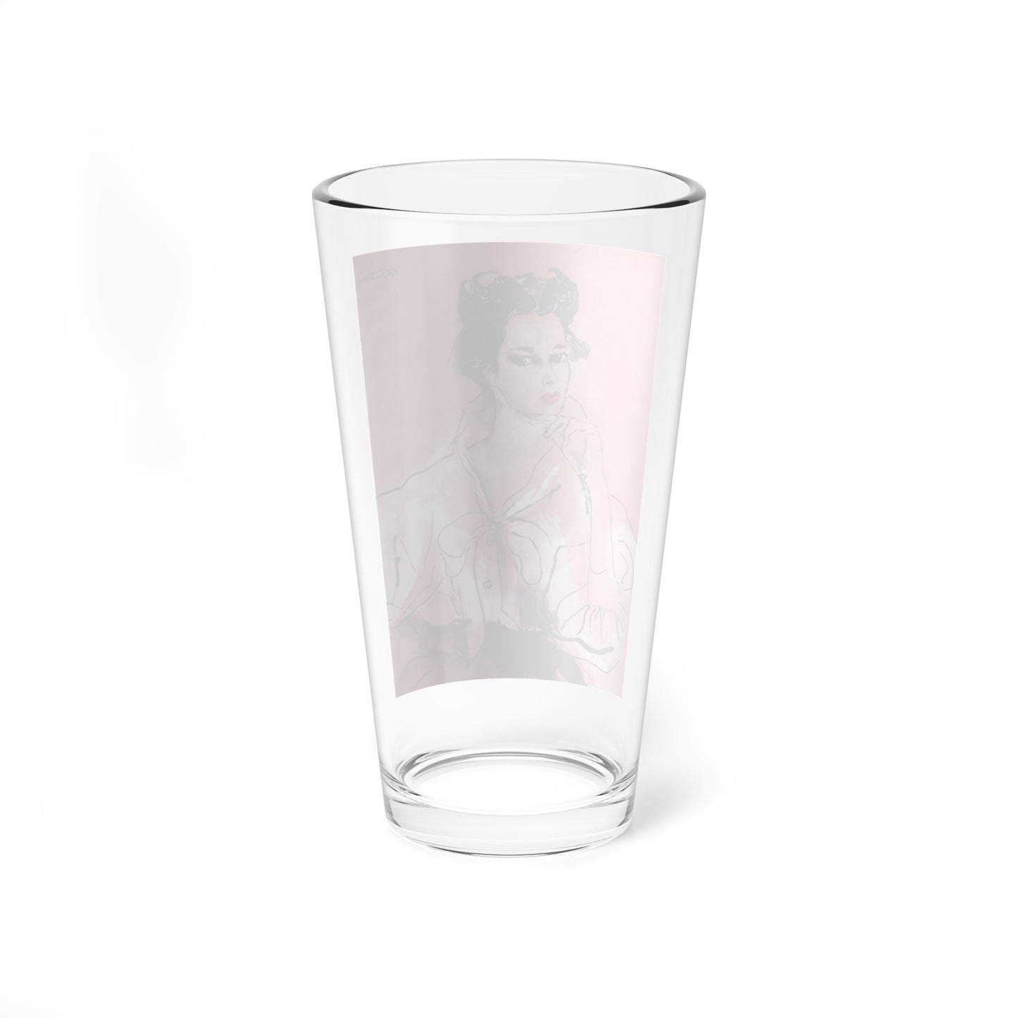 Portrait of Mrs. Leopold Stokowski (Gloria Vanderbilt) 1954 (Magazine Illustration) Pint Glass 16oz-Go Mug Yourself