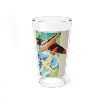 Portrait of Planes (Magazine Illustration) Pint Glass 16oz-16oz-Go Mug Yourself