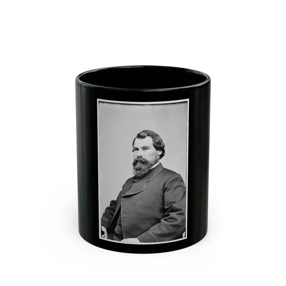 Portrait Of Postmaster-General John H. Regan, Officer Of The Confederate States Government (U.S. Civil War) Black Coffee Mug 11oz - Go Mug Yourself